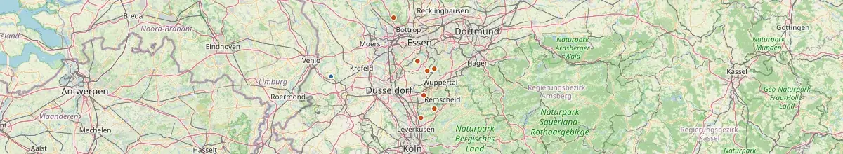 Karte mit den Selbstversorgerhäusern in Kreis Viersen