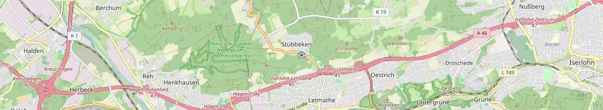 Karte mit den Selbstversorgerhäusern in Iserlohn