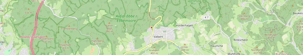 Karte mit den Selbstversorgerhäusern in Meinerzhagen