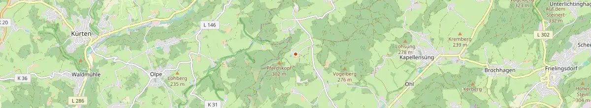 Karte mit den Selbstversorgerhäusern in Wipperfürth