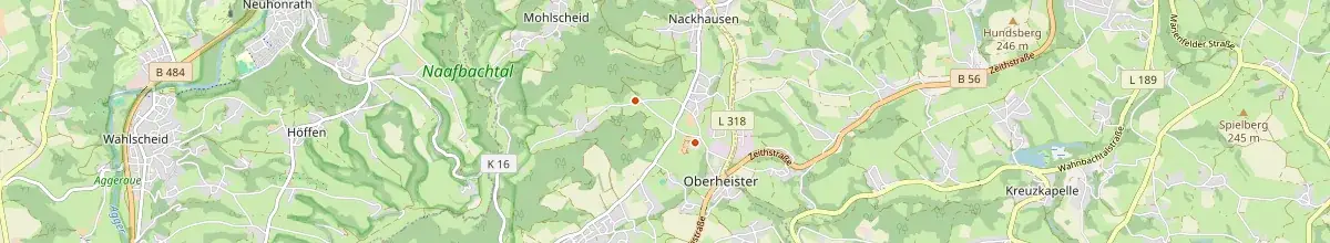 Karte mit den Selbstversorgerhäusern in Neunkirchen-Seelscheid