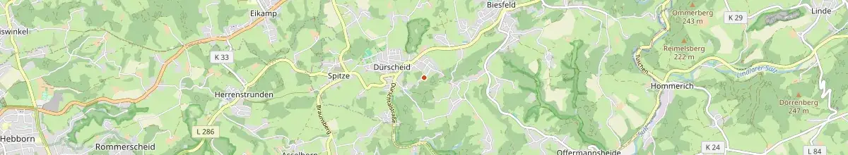 Karte mit den Selbstversorgerhäusern in Kürten