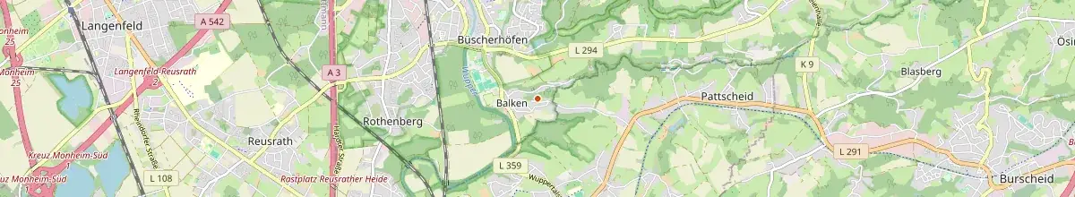 Karte mit den Selbstversorgerhäusern in Leichlingen