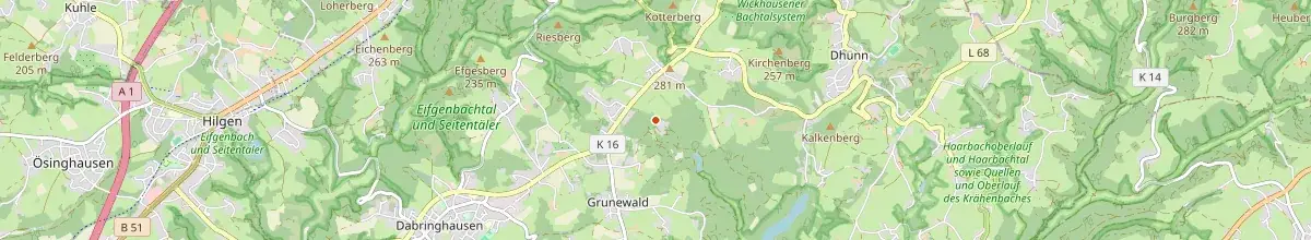 Karte mit den Selbstversorgerhäusern in Wermelskirchen