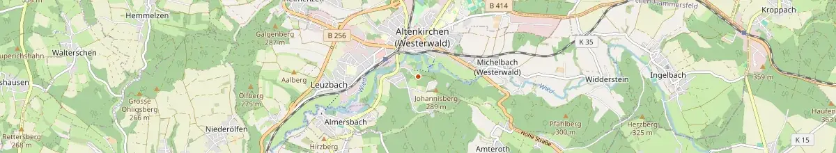 Karte mit den Selbstversorgerhäusern in Altenkirchen