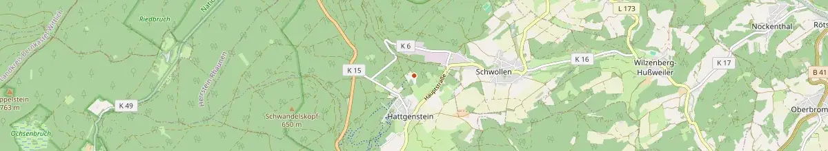 Karte mit den Selbstversorgerhäusern in Hattgenstein