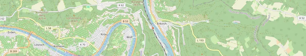 Karte mit den Selbstversorgerhäusern in Kröv
