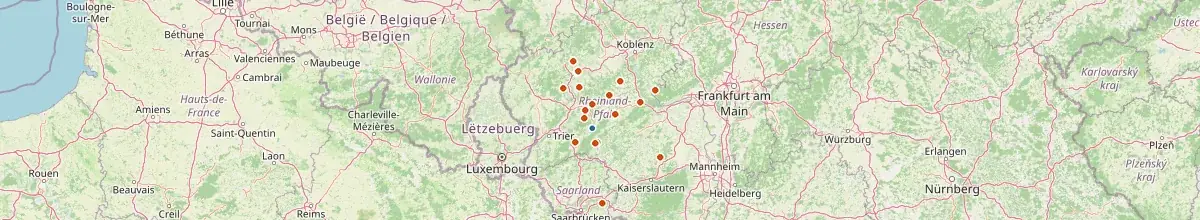 Karte mit den Selbstversorgerhäusern in Morbach