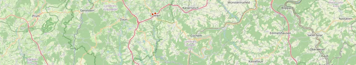 Karte mit den Selbstversorgerhäusern in Landkreis Cochem-Zell
