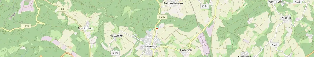 Karte mit den Selbstversorgerhäusern in Blankenrath