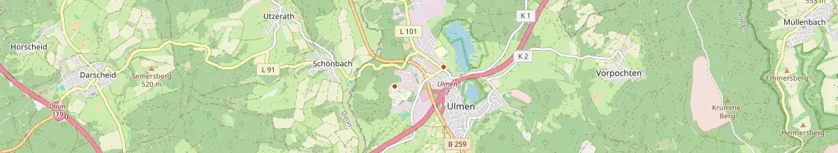 Karte mit den Selbstversorgerhäusern in Ulmen