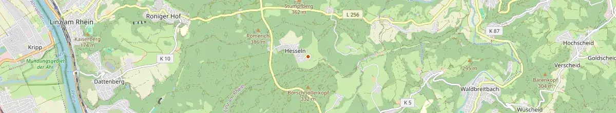 Karte mit den Selbstversorgerhäusern in Leubsdorf am Rhein