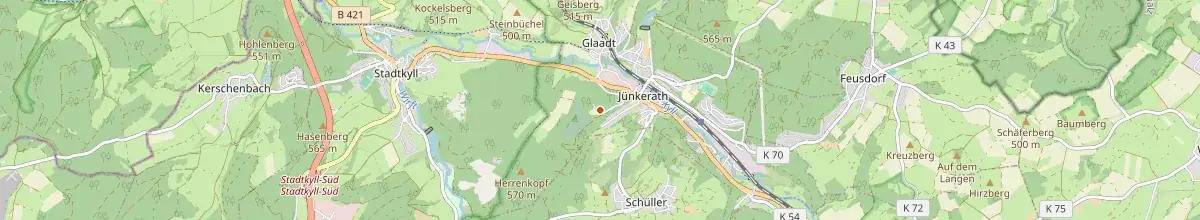 Karte mit den Selbstversorgerhäusern in Jünkerath