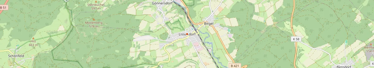 Karte mit den Selbstversorgerhäusern in Lissendorf