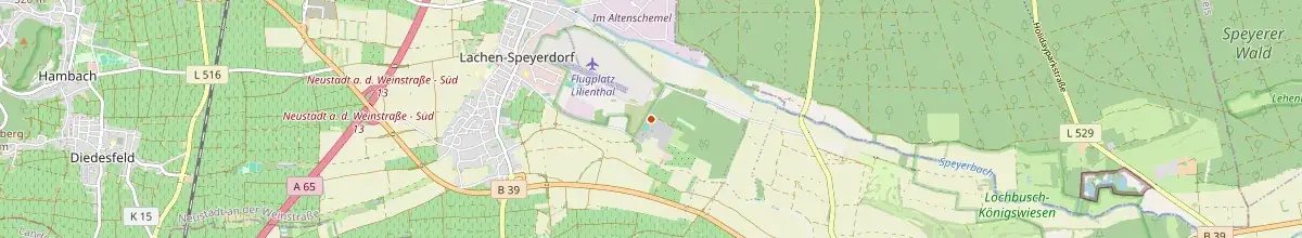 Karte mit den Selbstversorgerhäusern in Neustadt an der Weinstraße
