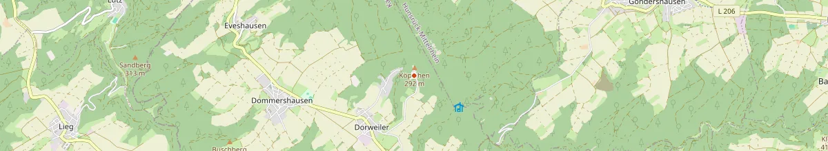Karte mit den Selbstversorgerhäusern in Dommershausen
