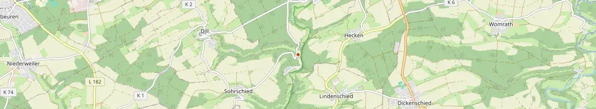 Karte mit den Selbstversorgerhäusern in Sohrschied