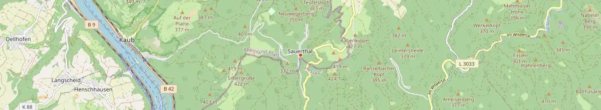 Karte mit den Selbstversorgerhäusern in Sauerthal