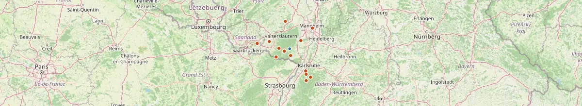 Karte mit den Selbstversorgerhäusern in Annweiler am Trifels