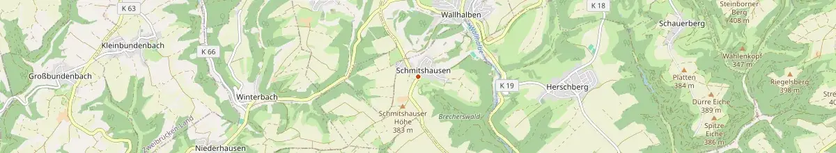 Karte mit den Selbstversorgerhäusern in Schmitshausen