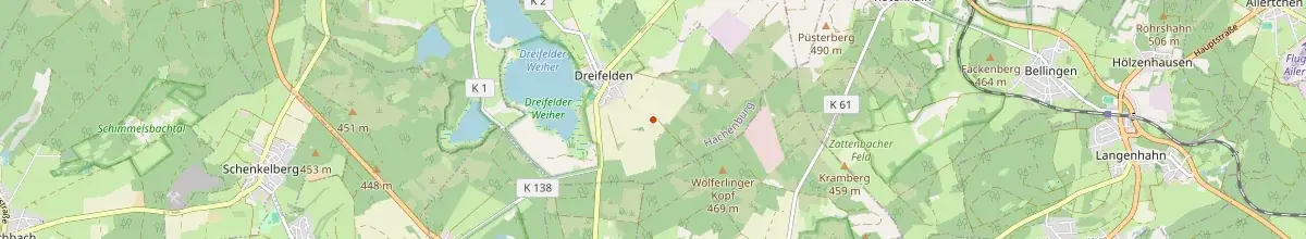 Karte mit den Selbstversorgerhäusern in Westerwaldkreis