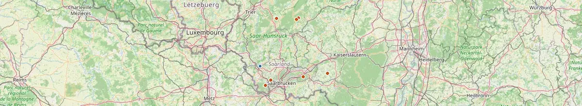 Karte mit den Selbstversorgerhäusern in Landkreis Saarlouis
