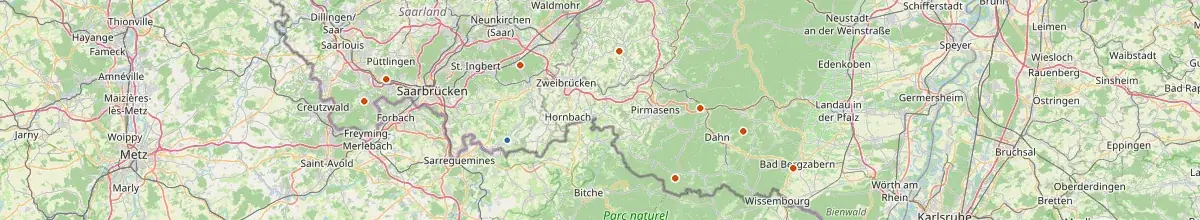 Karte mit den Selbstversorgerhäusern in Gersheim