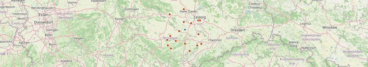 Karte mit den Selbstversorgerhäusern in Burgenlandkreis