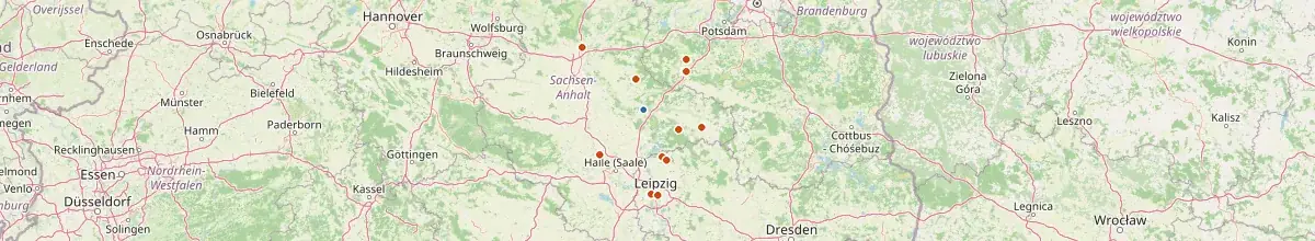 Karte mit den Selbstversorgerhäusern in Dessau-Roßlau