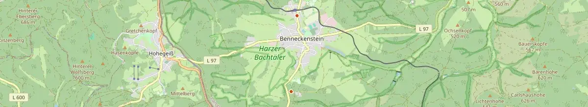 Karte mit den Selbstversorgerhäusern in Benneckenstein