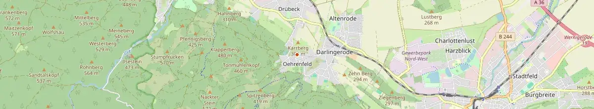 Karte mit den Selbstversorgerhäusern in Drübeck