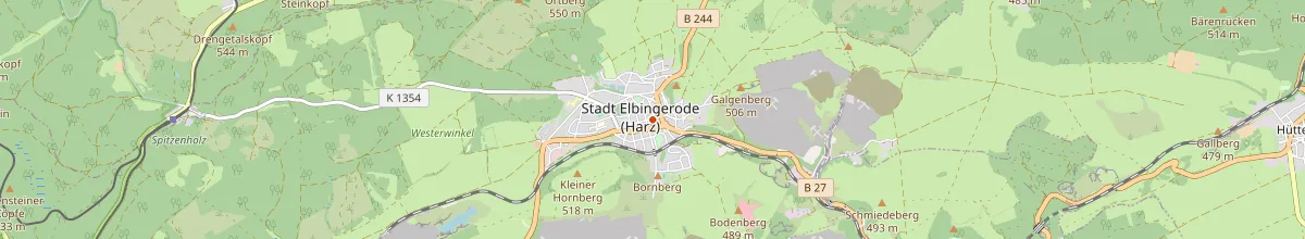 Karte mit den Selbstversorgerhäusern in Elbingerode