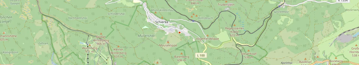 Karte mit den Selbstversorgerhäusern in Schierke