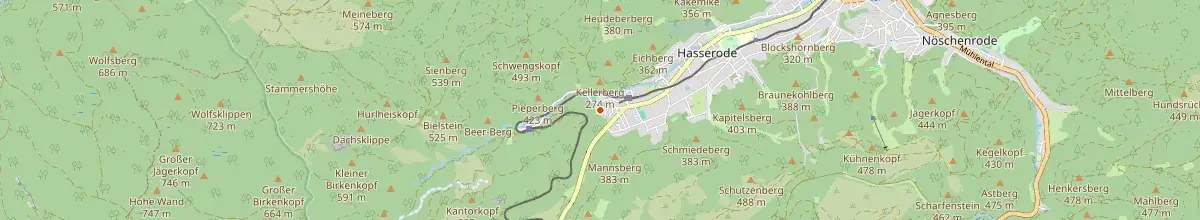 Karte mit den Selbstversorgerhäusern in Wernigerode
