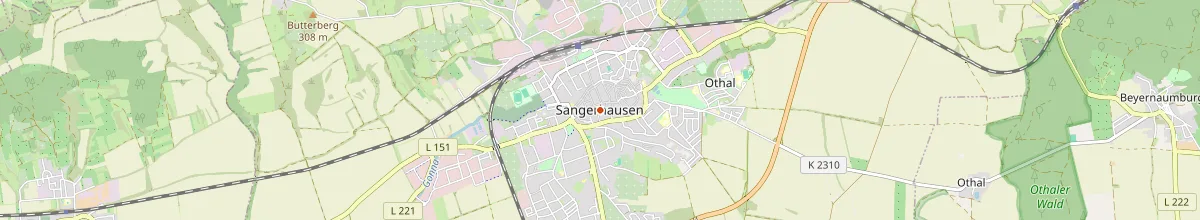 Karte mit den Selbstversorgerhäusern in Sangerhausen