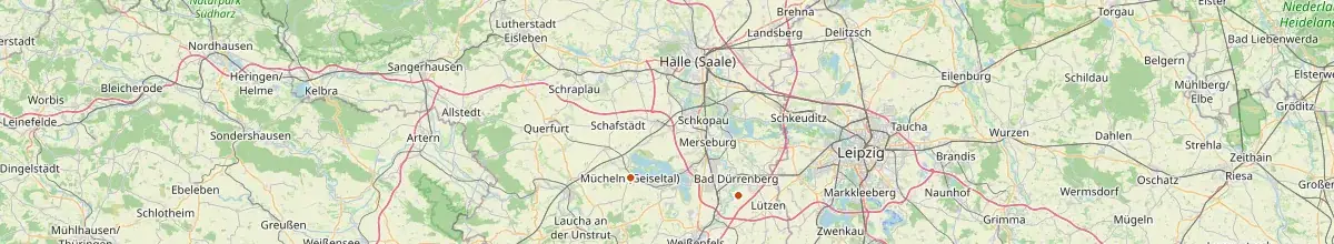 Karte mit den Selbstversorgerhäusern in Saalekreis