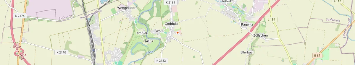 Karte mit den Selbstversorgerhäusern in Bad Dürrenberg