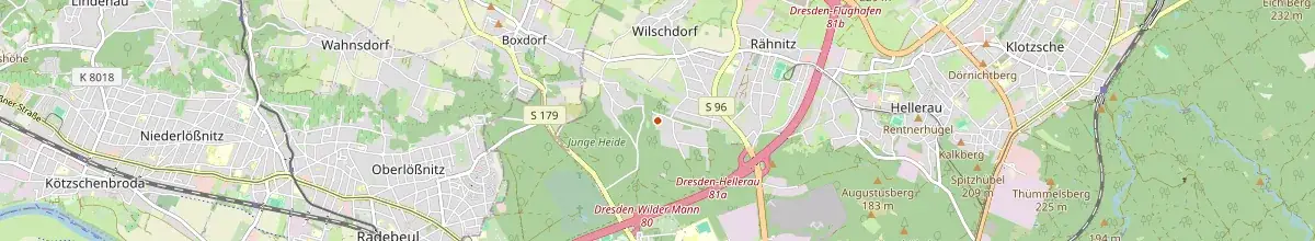 Karte mit den Selbstversorgerhäusern in Dresden