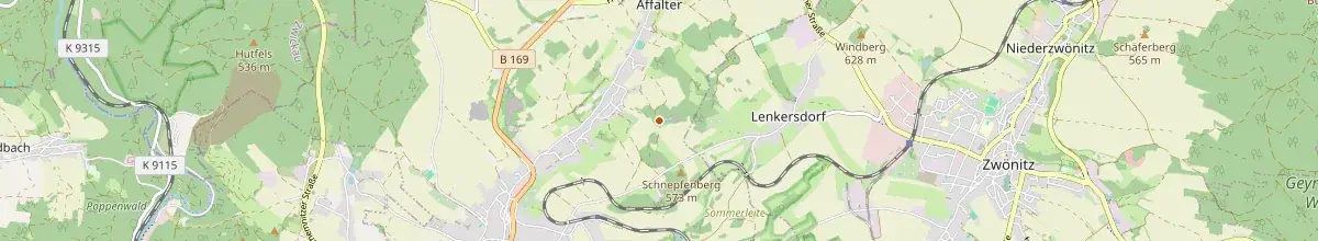 Karte mit den Selbstversorgerhäusern in Affalter