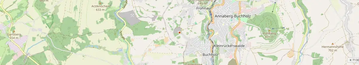 Karte mit den Selbstversorgerhäusern in Annaberg-Buchholz