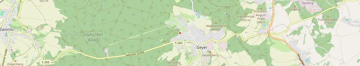 Karte mit den Selbstversorgerhäusern in Geyer