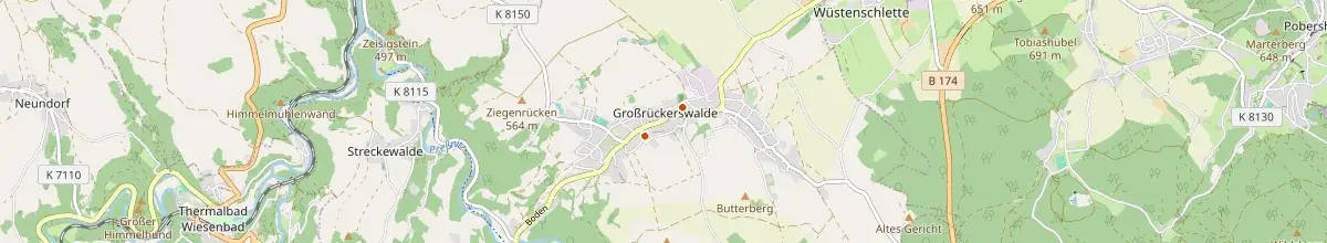 Karte mit den Selbstversorgerhäusern in Großrückerswalde