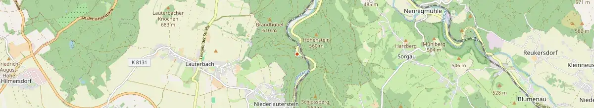 Karte mit den Selbstversorgerhäusern in Pockau-Lengefeld
