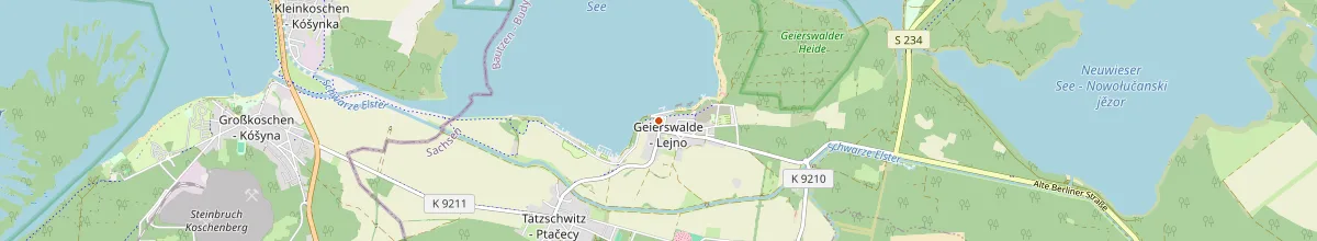 Karte mit den Selbstversorgerhäusern in Elsterheide (Sachsen)