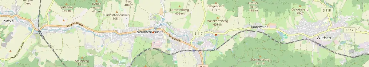 Karte mit den Selbstversorgerhäusern in Neukirch/Lausitz (Sachsen)
