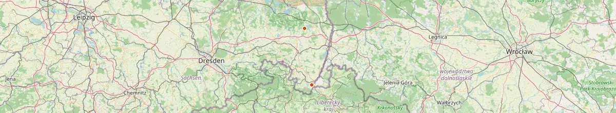 Karte mit den Selbstversorgerhäusern in Landkreis Görlitz