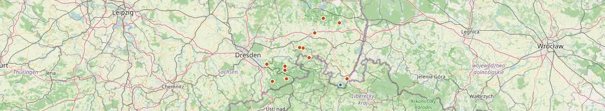 Karte mit den Selbstversorgerhäusern in Oybin