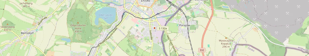 Karte mit den Selbstversorgerhäusern in Zittau