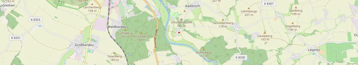 Karte mit den Selbstversorgerhäusern in Grimma