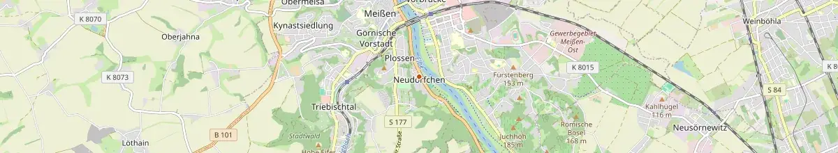 Karte mit den Selbstversorgerhäusern in Meißen